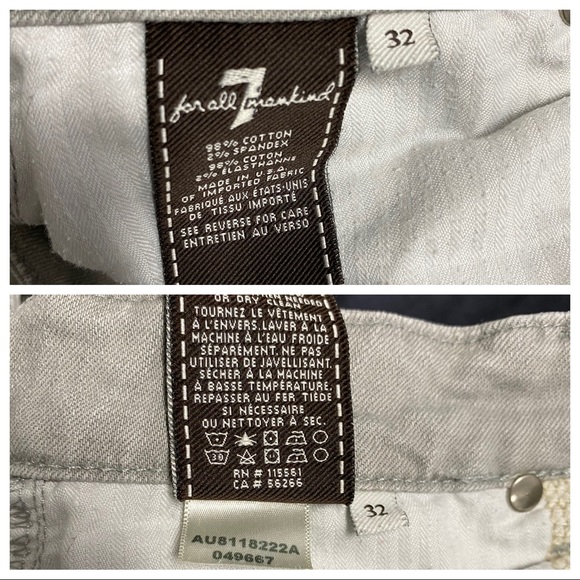 7FAM The Mid Rise Cropped Skinny Jean Size 32 - Picture 5 of 8